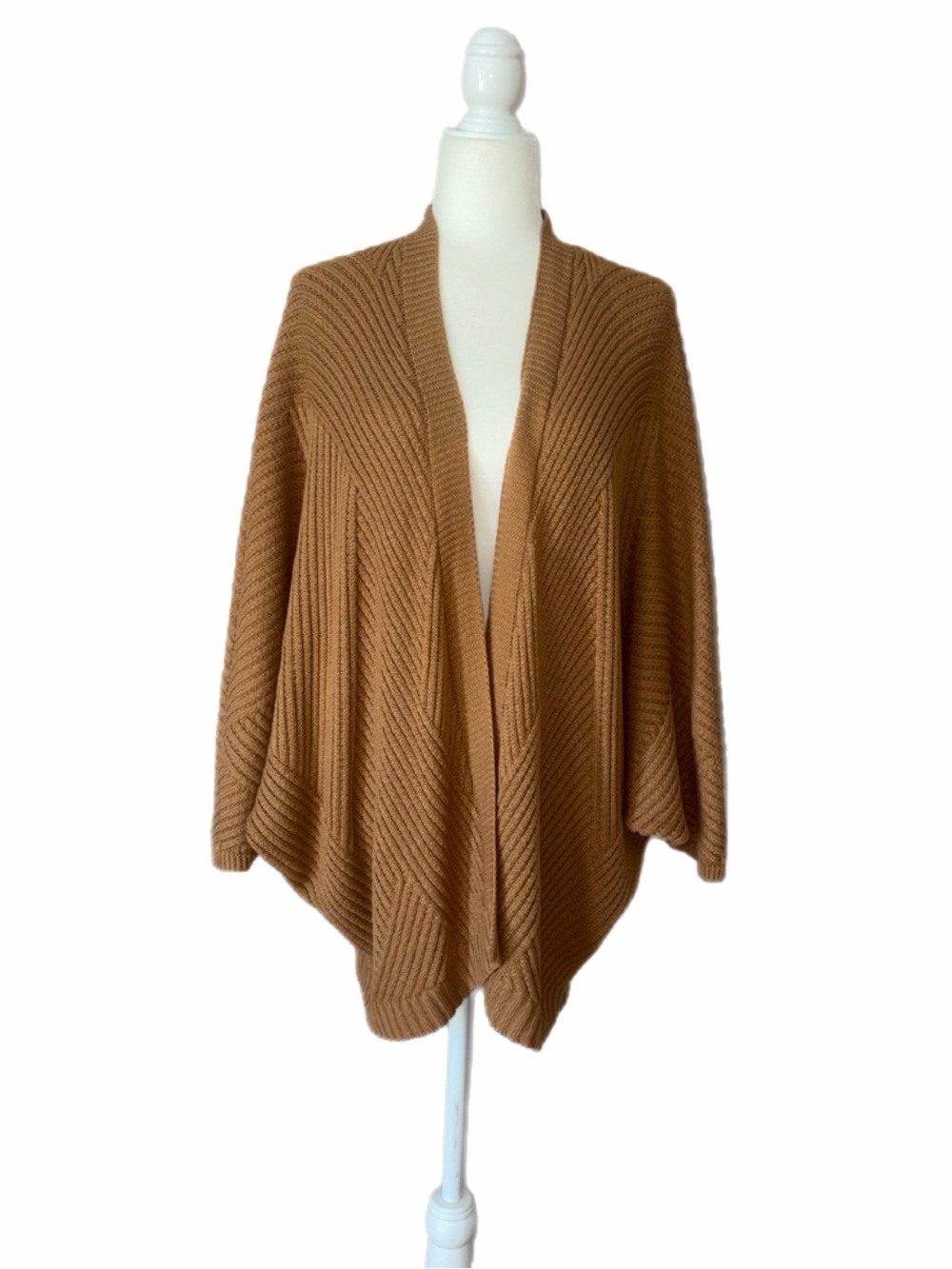 Torrid Textured Knit Dolman camel Kimono Wrap sweater size 1/2X